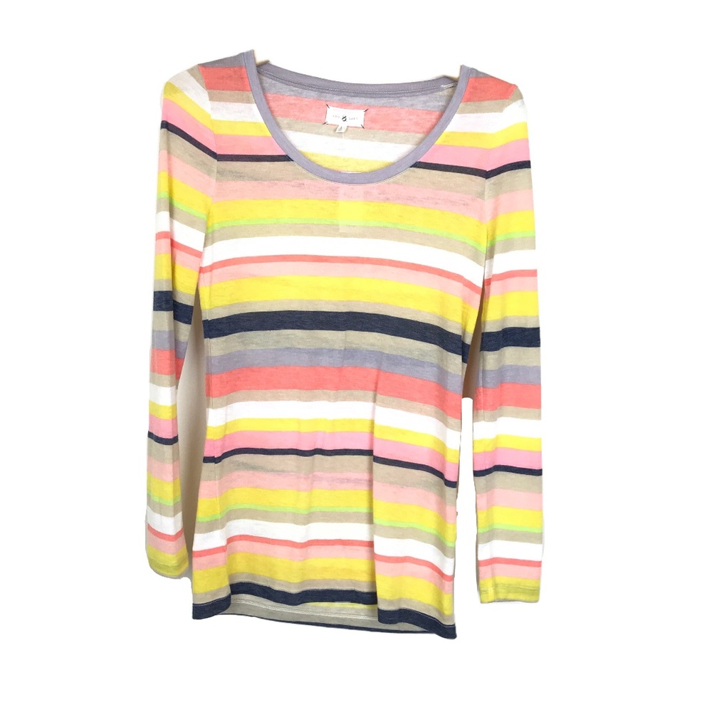 Lou & Grey Yellow Striped Warming Long Sleeve Tee - Picture 2 of 7